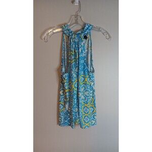 Ann Taylor Halter Neck Blouse Top Sz Small Retro 70s